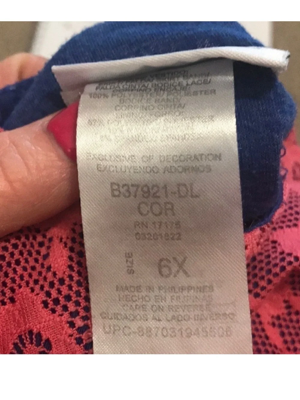 Old Navy Red Top Navy Floral Border-Print Dress